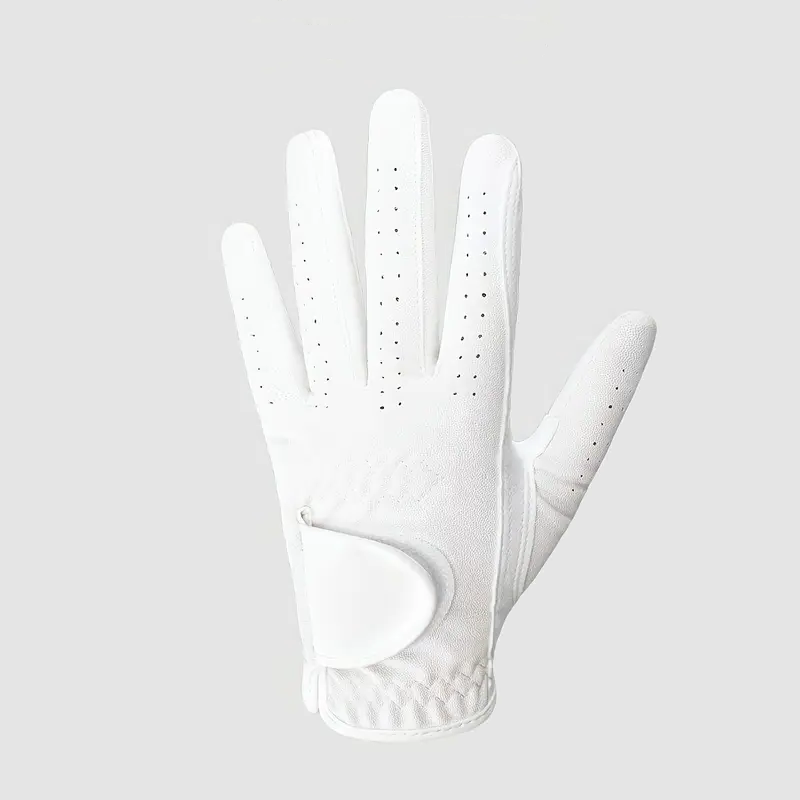 OEM Golf Accessories Leather Gloves for Men – Brown & White Cabretta Leather Golf Gloves - Image 2