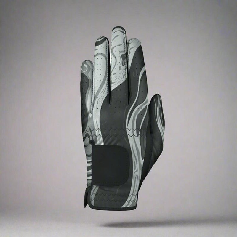 OEM High Quality Custom Breathable Durable Sheepskin Microfiber Leather Golf Gloves Hook & Loop Closure for Men