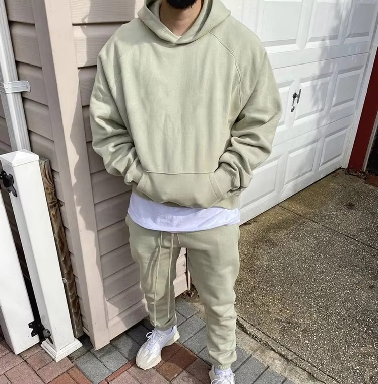 OEM Logo Design Street Style Loose Men's Soft Solid Color Plus Size Pullover Hoodies