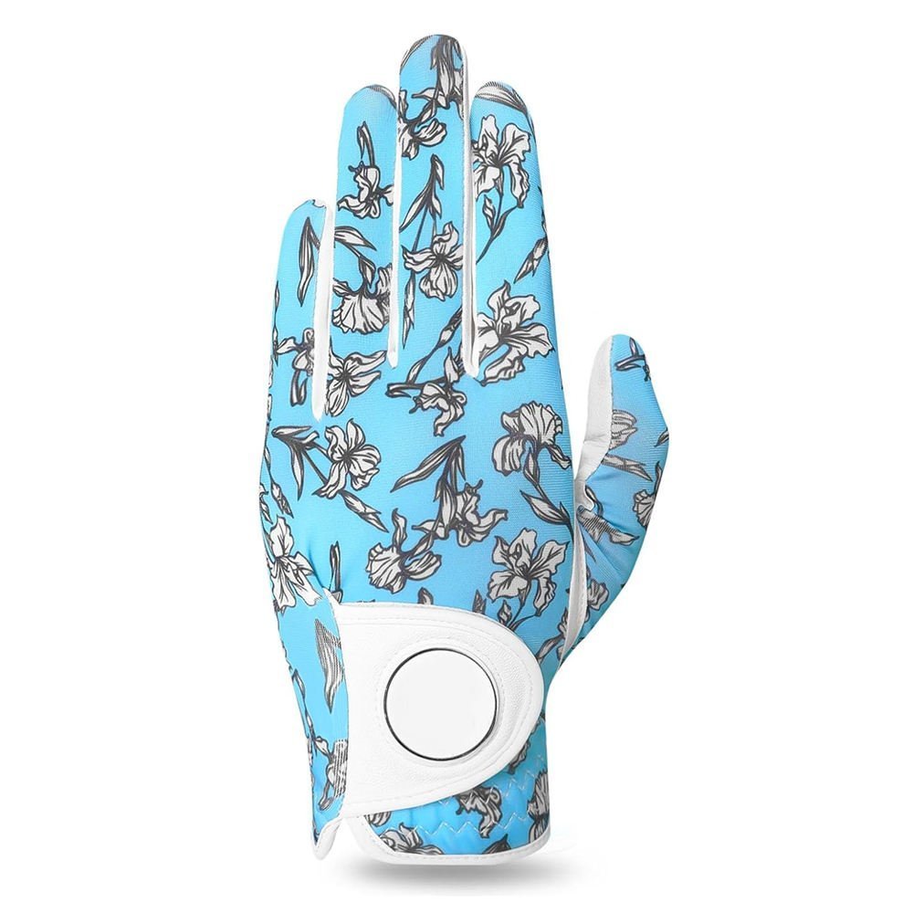 OEM Custom Printed Men’s Golf Gloves – New Design Sheepskin Full Finger Gloves with Hook & Loop Adjustable Closure