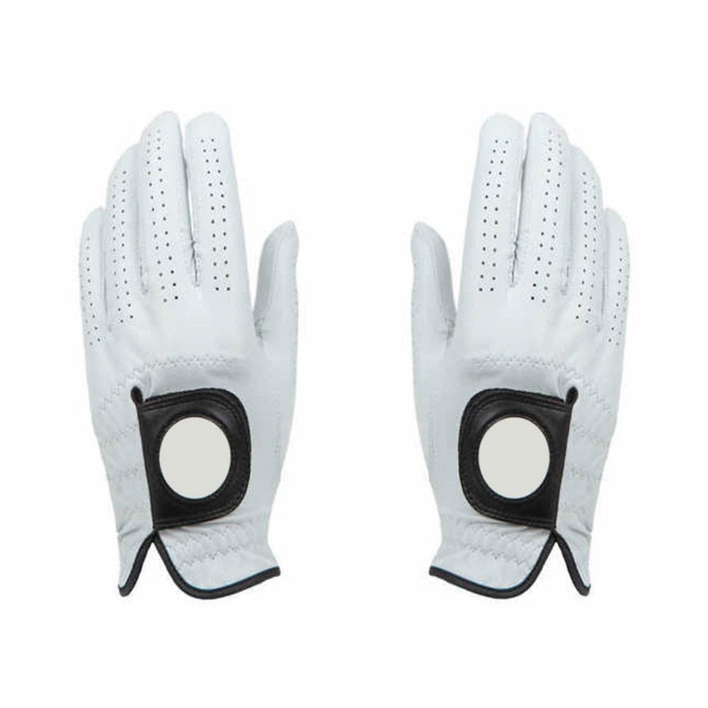 Premium White Leather Golf Glove – Velcro Strap, Soft Grip, Moisture Resistant for Left-Handed Men - Image 3