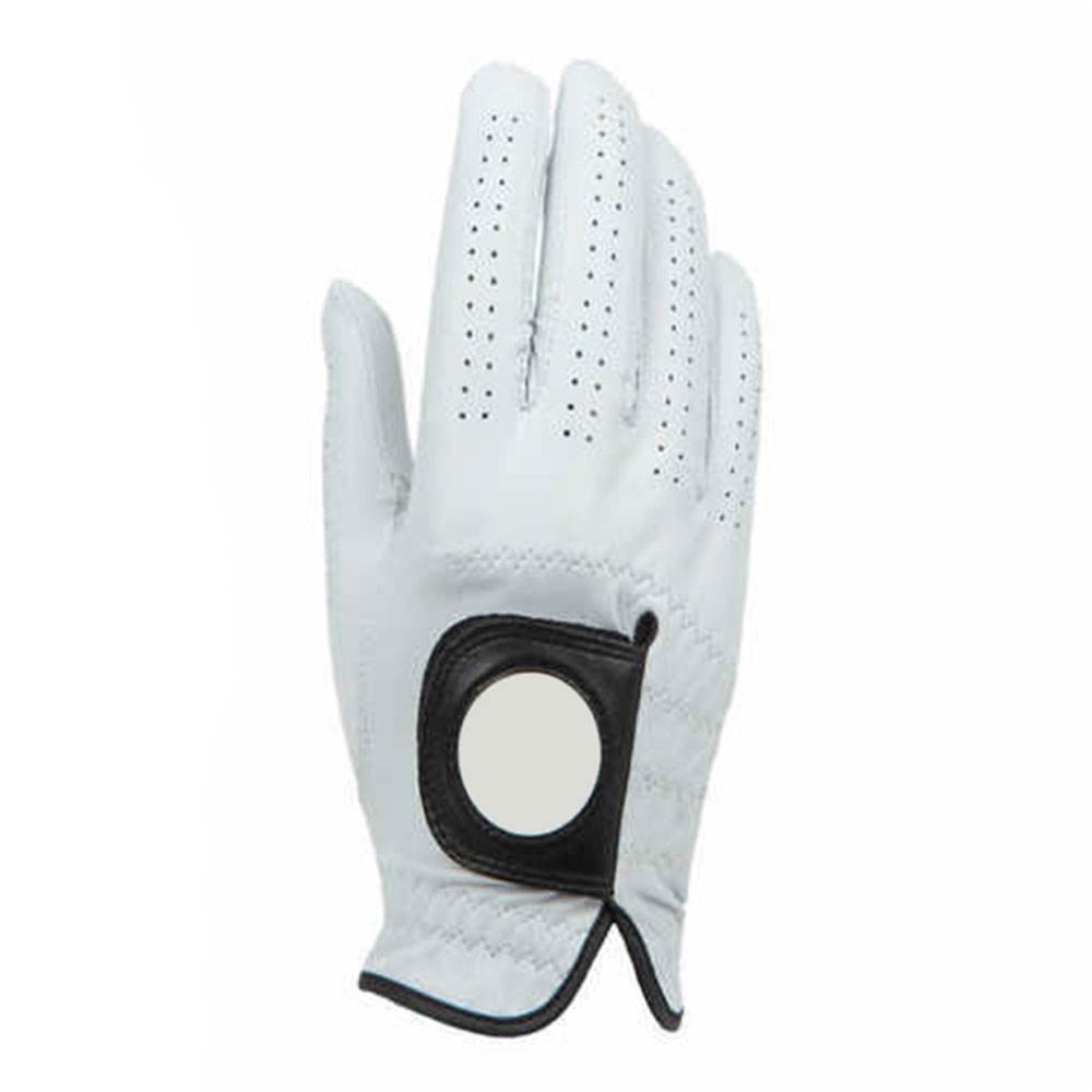 Premium White Leather Golf Glove – Velcro Strap, Soft Grip, Moisture Resistant for Left-Handed Men - Image 2