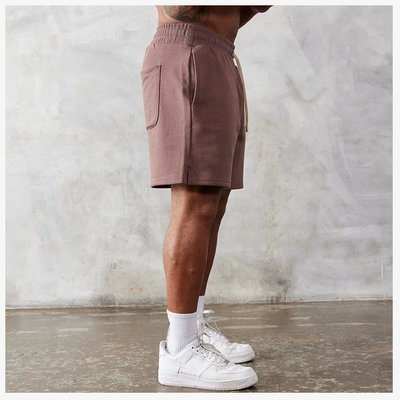 Relaxed Fitness Vintage Cotton Polyester French Terry Acid Wash Sweat Shorts for Men