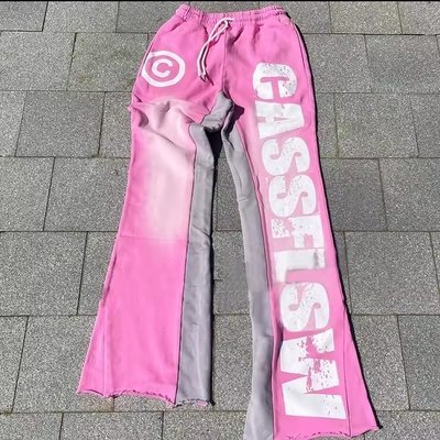 Streetwear 100% Cotton French Terry Flared Sweatpants with Customized Color Options - Image 5