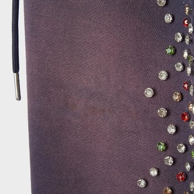 Sun Faded Acid Wash Custom Joggers Cotton Baggy Sweatpants with Crystal Decoration - Image 3
