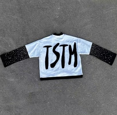 Support Customized Logo Embroidery Applique Patch Boxy Cropped Graphic T-Shirt for Men - Image 6