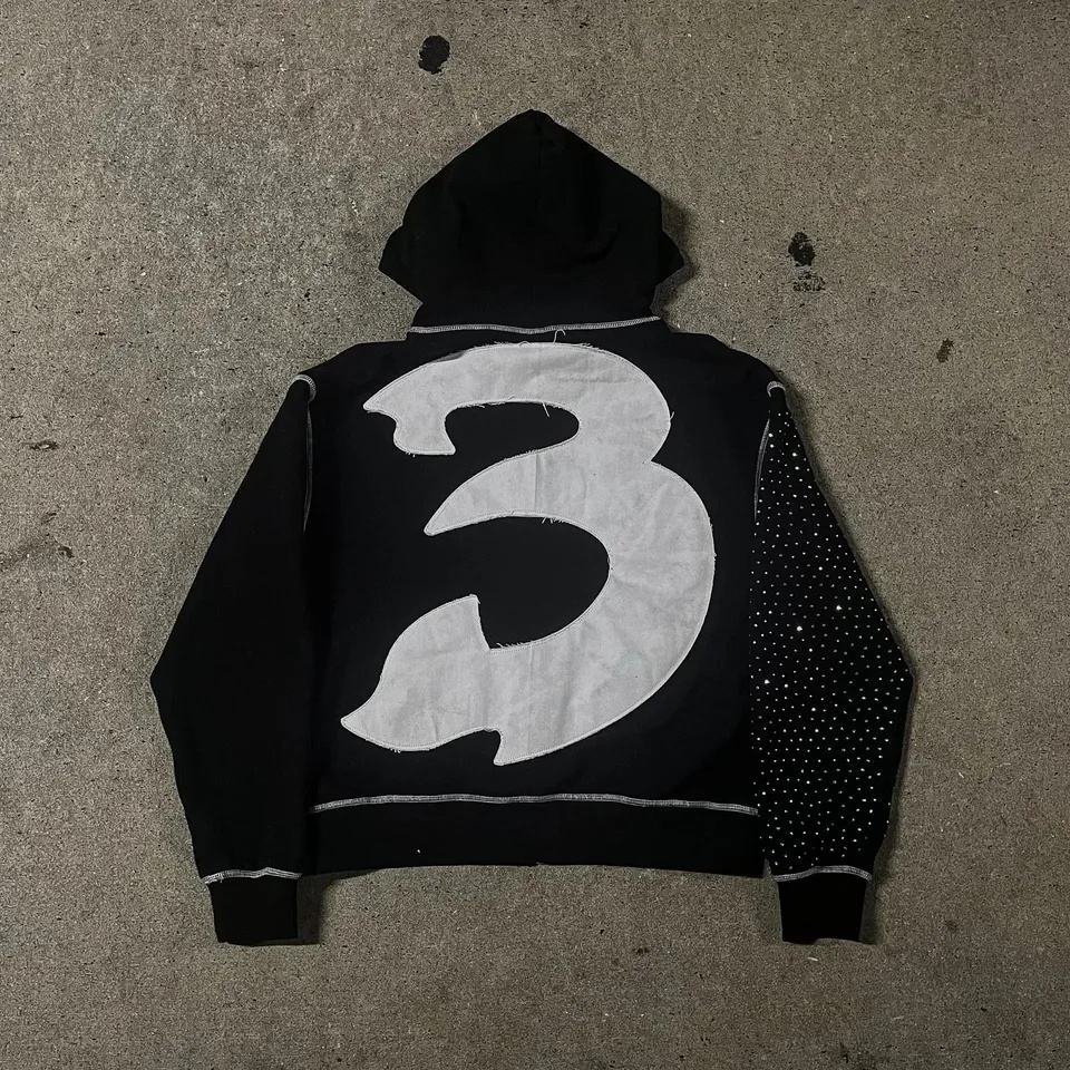 Top Quality 100% Cotton 450gsm Men's Pullover Hoodies Sweatshirts Tracksuits Streetwear Heavyweight Puff Printing Hoodie for Men - Image 6