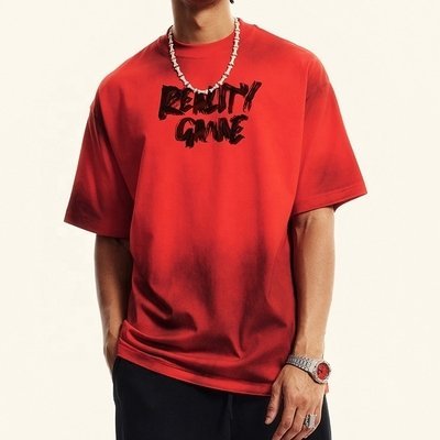 Washed Grey Oversized T Shirt Summer Sorona Fabric Quick Dry Cool Streetwear Heavyweight - Image 5