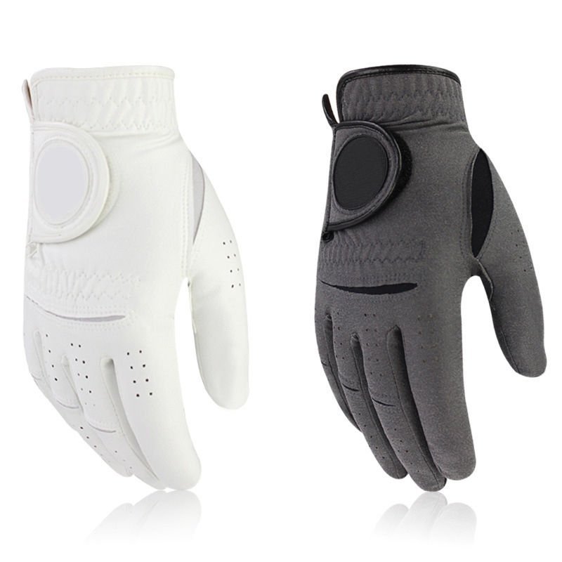 Wholesale Custom Logo Cabretta Leather Golf Gloves – Left Hand Durable Breathable Fit with Removable Ball Marker for Sports Use