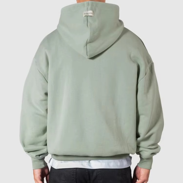 Wholesale Design Men'S Hoodie High Weight Puff Printing Logo Oversized Streetwear Pullover Vintage Hoodies for Men - Image 3