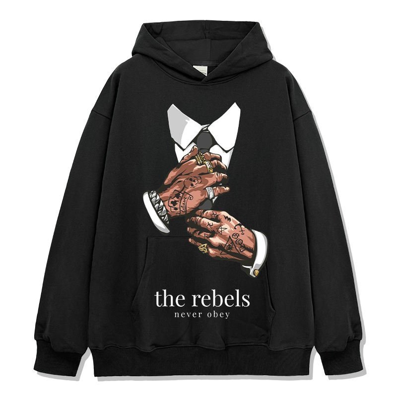 Wholesale Printing Acid Wash Sweatshirt Hoodie Casual Street Style French Terry Cotton Hoodie - Image 5