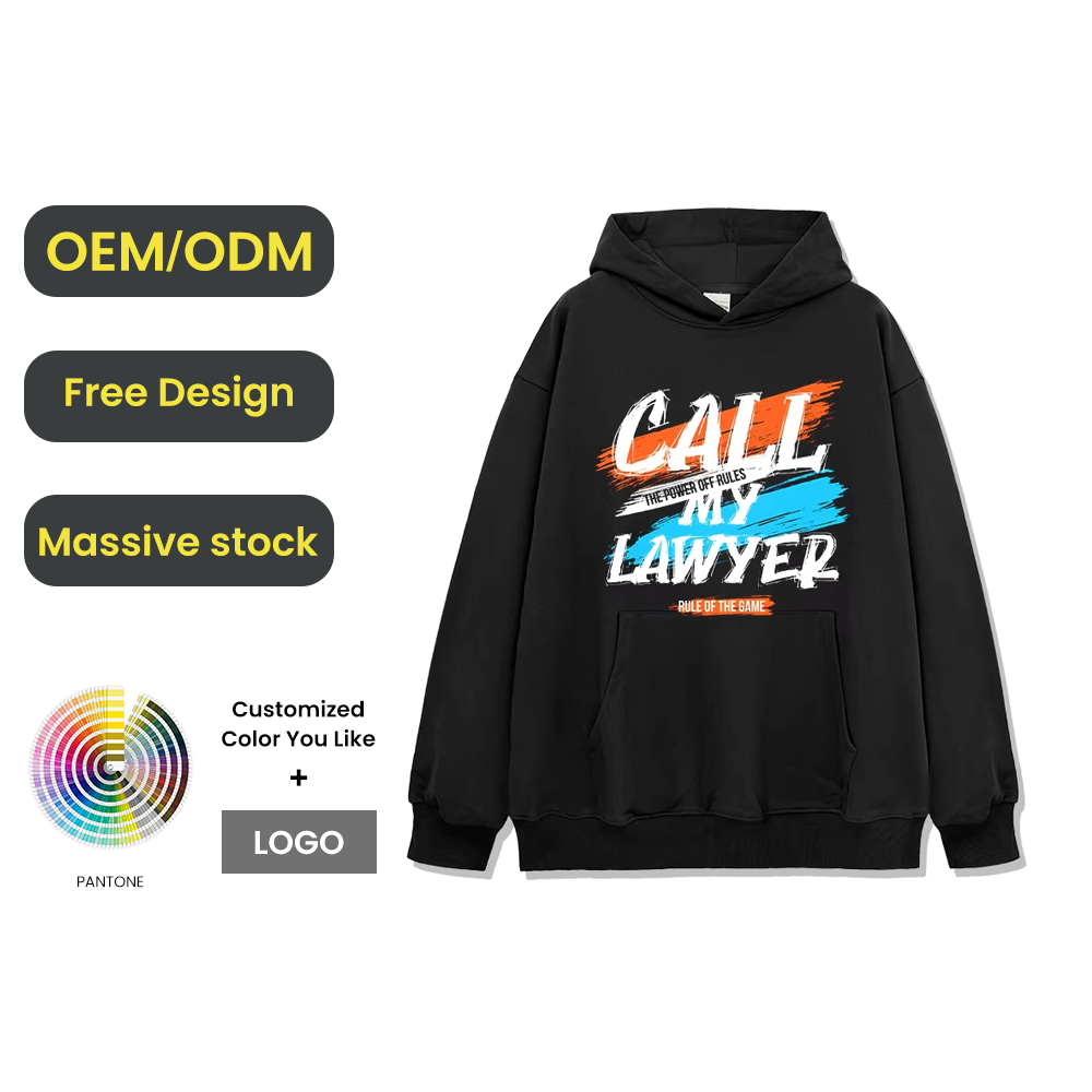 Wholesale Unisex Clothing Hoodies Loose Printing Streetwear Sweatshirts Pullover 100% Cotton Autumn Knitted - Image 5