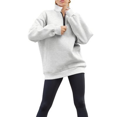 Winter Season Women'S Long Sleeve Zip Up Hoodies Women Half Zip Up Printed Design - Image 7